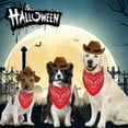 thumbnail image 3 of Dalrosia Dogs Cat Pet Cowboy Costume Cowboy Hat with Bandana Set for Halloween, Christmas, Holiday, Party, Cosplay, 3 of 7