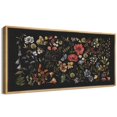thumbnail image 4 of IDEA4WALL Extra Large Framed Canvas Print Wall Art Midnight Garden Vintage Floral Pattern Artwork Nature Vintage Pastel Colorful Fine Art Decorative Relax/Calm for Rooms Decor - 60"x30", 4 of 5