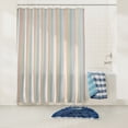 thumbnail image 2 of Mainstays Kids Fabric Shower Curtain with Hooks Set, Vintage Stripe, 72 in x 72 in, 2 of 5