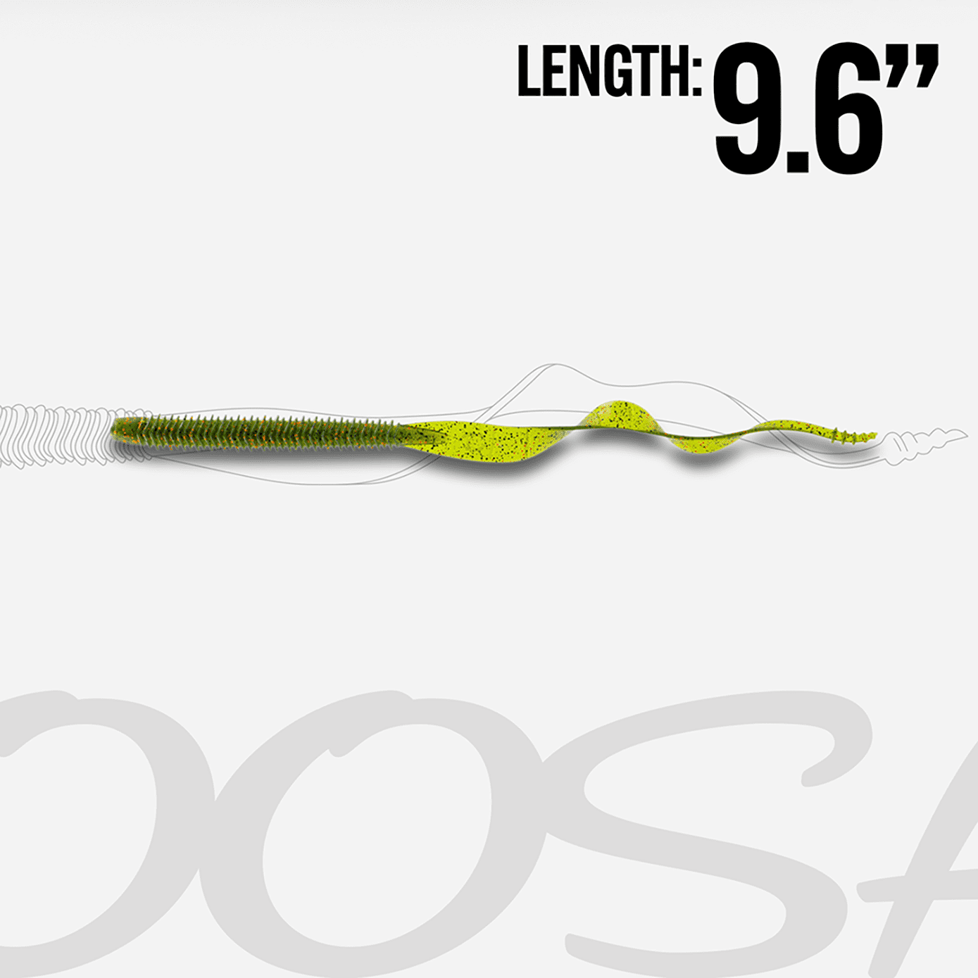 (2 pack) 6th Sense Boosa 9.6 in Ribbon Tail Worm, High–Action Soft Plastic Bass Bait