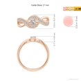thumbnail image 4 of ANGARA Natural Solitaire Diamond Infinity Promise Ring in 14K Rose Gold for Women (Size-3.7mm| Color-I-J| Clarity-I1-I2) | April Birthstone, Anniversary, Jewelry Gift for Women | Natural Diamond Ring, 4 of 9