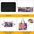 thumbnail image 4 of Purple Watercolor Floral Seamless Pattern Picnic Blanket Waterproof Outdoor Beach Blanket Hand-held Pad Suitable for Travel, Camping, Beach, Family Gatherings, 4 of 8