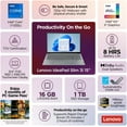 thumbnail image 4 of Lenovo IdeaPad Slim 3i AI Copilot Business Laptop, 15.6" FHD Touchscreen, 13th Gen Intel 10-Core i7-1355U, 16GB LPDDR5 RAM, 2TB SSD, Backlit Keyboard, FP Reader, Windows 11 Home, 4 of 7