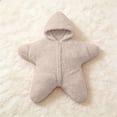 thumbnail image 6 of Baby Starfish Onesie, Thick Imitation Fleece Starfish Newborn Romper, Infant Footie Jumpsuit Winter Warm Outfits (Gray-A,Size:9M), 6 of 10