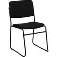 thumbnail image 2 of Flash Furniture HERCULES Series 500 lb. Capacity High Density Black Fabric Stacking Chair with Sled Base, 2 of 12