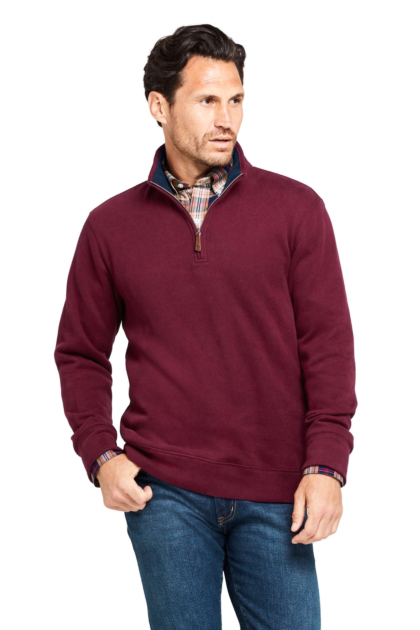 Lands' End Men's Bedford Rib Quarter 