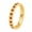 Gold Red, variant on Gold Plated Stainless Steel Half Eternity Ring Multi-Color Channel Set CZ Stackable Band for Women Gold Green Size 9