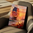 thumbnail image 6 of American Flag Canvas Wall Art, 4th of July Patriotic Canvas Print, Vintage Landscape Paintings for Modern Home Living Room Bedroom Office Decor, 6 of 6