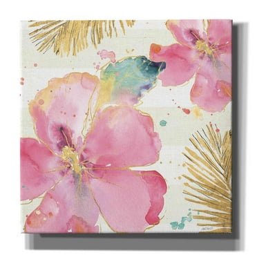 Epic Graffiti 'Flamingo Fever VIII' by Anne Tavoletti, Canvas Wall Art, 37"x37"