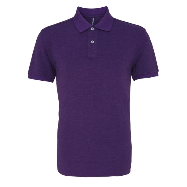 Asquith & Fox - Polo liso de manga corta Hombre/Caballero (Morado jaspeado)
