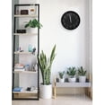 thumbnail image 4 of Reloj de Pared QZ Negro Silencioso Manecillas Plata 30 cms x 4 cms, 4 of 5