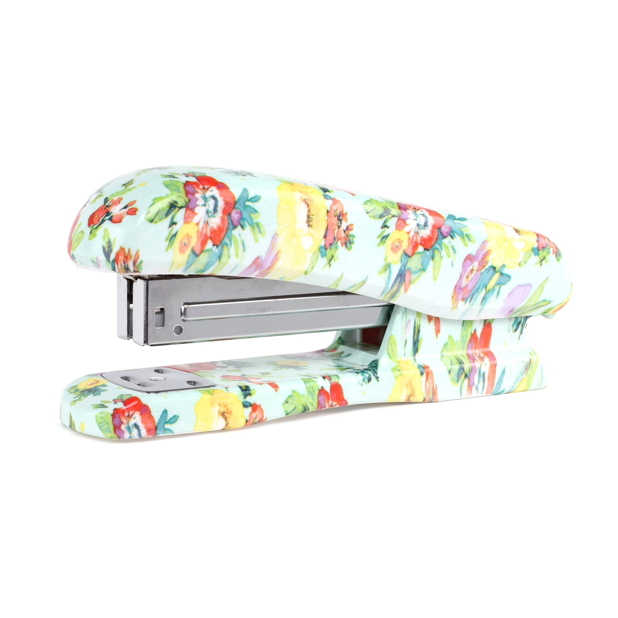 The Pioneer Woman Stapler,  1 Count, 20 Sheets Capacity, Colorful Flower Pattern,Multi- Color