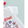 thumbnail image 6 of Gzhioc Newborn Girl Casual Short Pants Outfits, Short Sleeve Letter Print Romper + Star Pattern Ruffles Decor Shorts + Bow-Knot Headband Set, 6 of 9