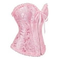 thumbnail image 4 of Gkeoshab Shapewear for Women Corsets for Women Renaissance Floral Lace up Boned Overbust Corset Bustier Shapewear Shapewear Pink XS, 4 of 7