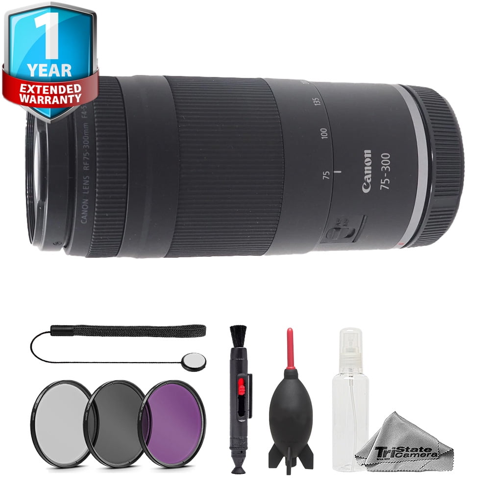 Canon EF 75-300mm f/4-5.6 III Zoom Lens Bundle for DSLR Cameras