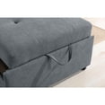 thumbnail image 4 of Hannah Dark Gray Woven Fabric Convertible Armchair Bed, 4 of 11