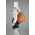 thumbnail image 3 of Le Donne Leather Double Strap Rivet Tote LD-2000, 3 of 6