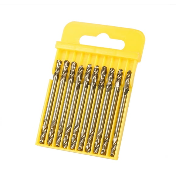 TFixol 10pcs 1/8" HSS-Co Drills Double Ended Cobalt M35 Drill Bits Set