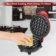 thumbnail image 3 of Mini Grill Machine Waffle Maker Electirc Round Griddle Sandwich Eggs Multifunctional Heating Panini Bread Poratble for Indoor Outdoor Use, 3 of 8