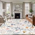 thumbnail image 3 of Spring Floral Area&nbsp;Rug 5x8ft Watercolor Flower Romantic Butterflies Farmhouse Rustic Non-Slip&nbsp;Washable Square&nbsp;Rugs Soft Felt Indoor Floor Mat for Bedroom Kitchen Living Room Bathroom, 3 of 9