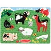 Melissa & Doug Farm Animals Wooden Peg Puzzle (6 pcs)