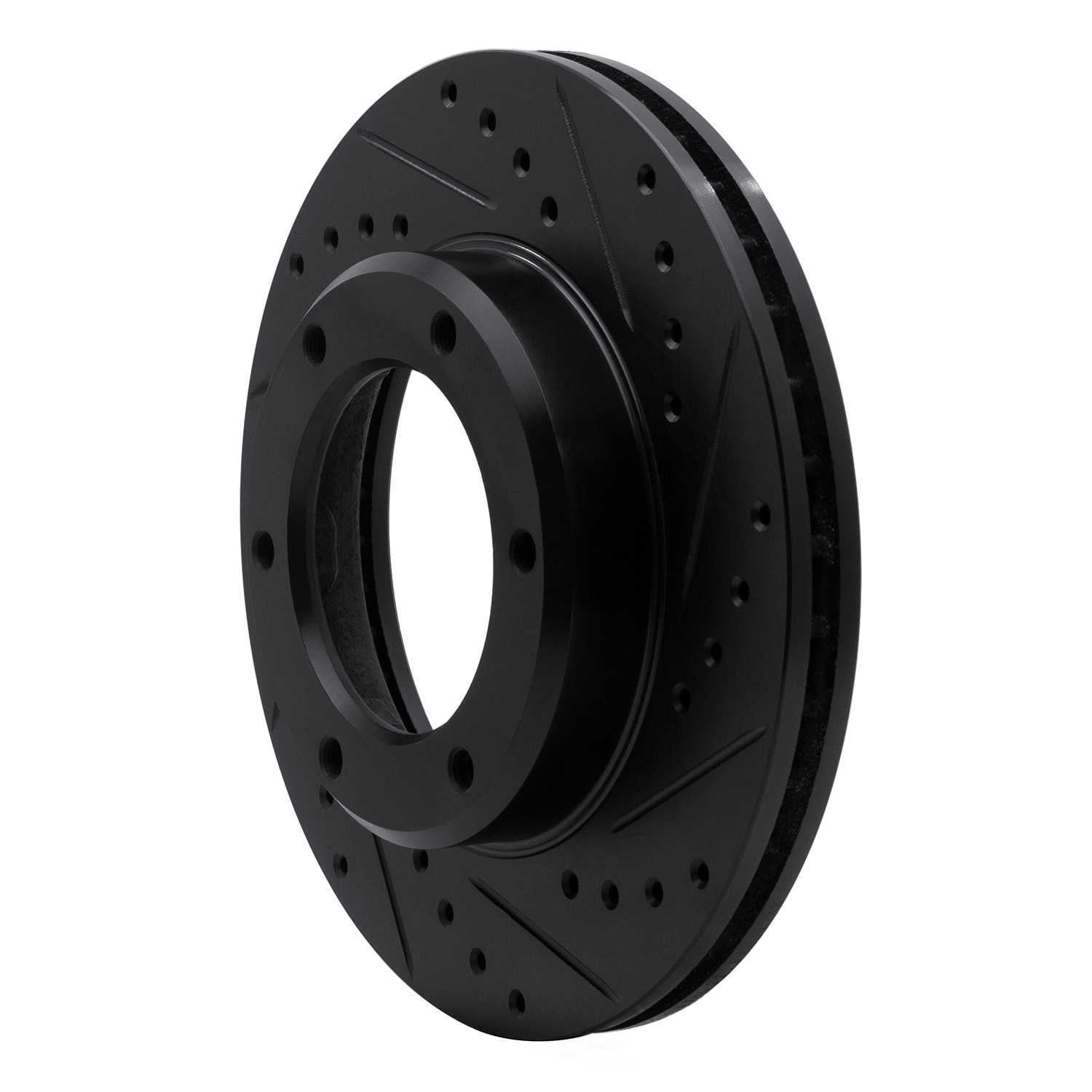 Dynamic Friction Company 633-76110R DFC Brake Rotor - Drilled And Slotted - Black