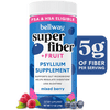 Bellway Super Fiber Powder + Fruit, Sugar Free Psyllium Husk Fiber Supplement, Mixed Berry, 60 Servings