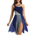 thumbnail image 5 of iEFiEL Womens Dance Leotard Dress Single Strap Lyrical Contemporary Dance Dresses, 5 of 7