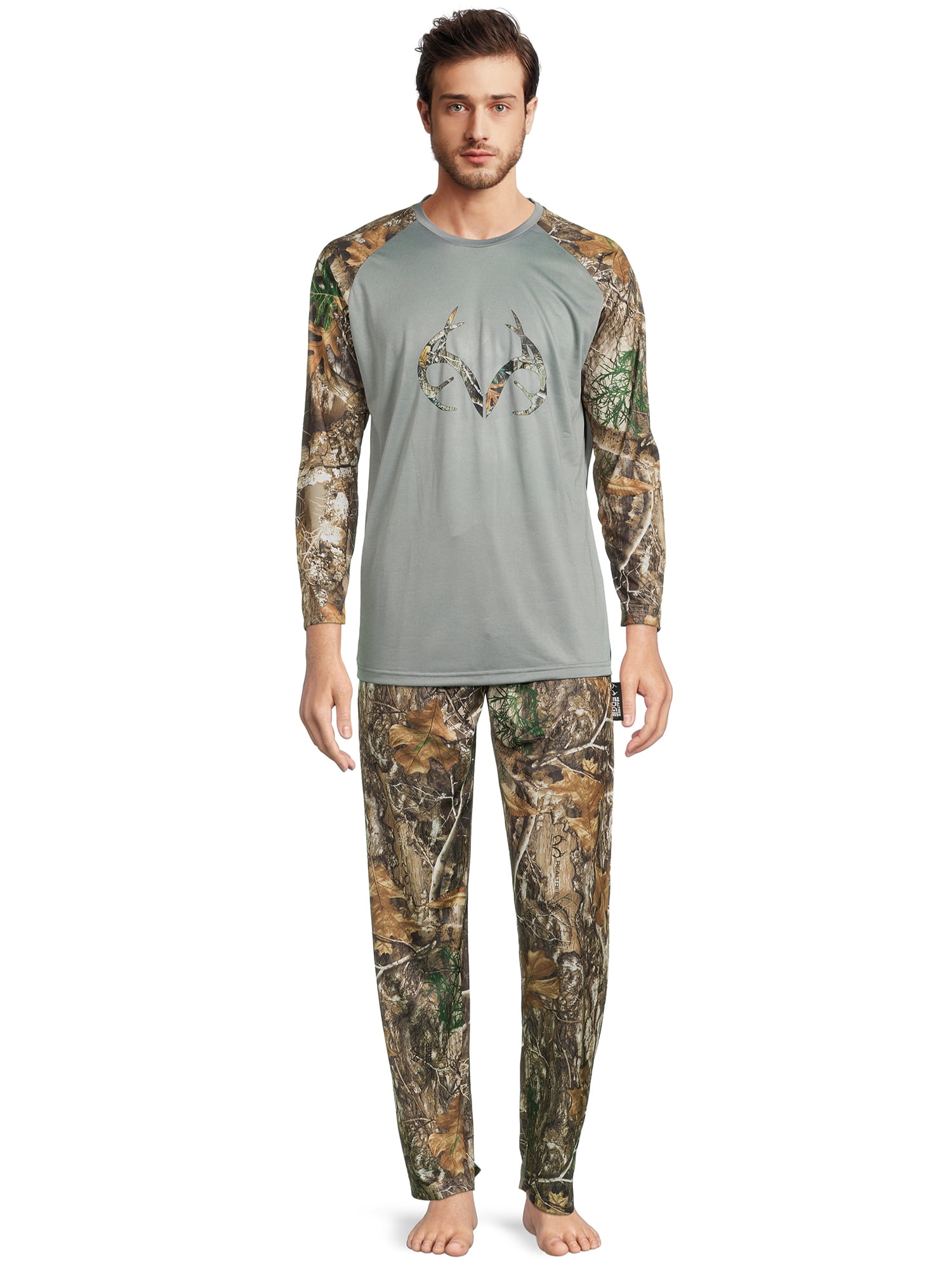 Realtree Men’s Top and Pants Lounge Set, 2Piece, Sizes S2XL