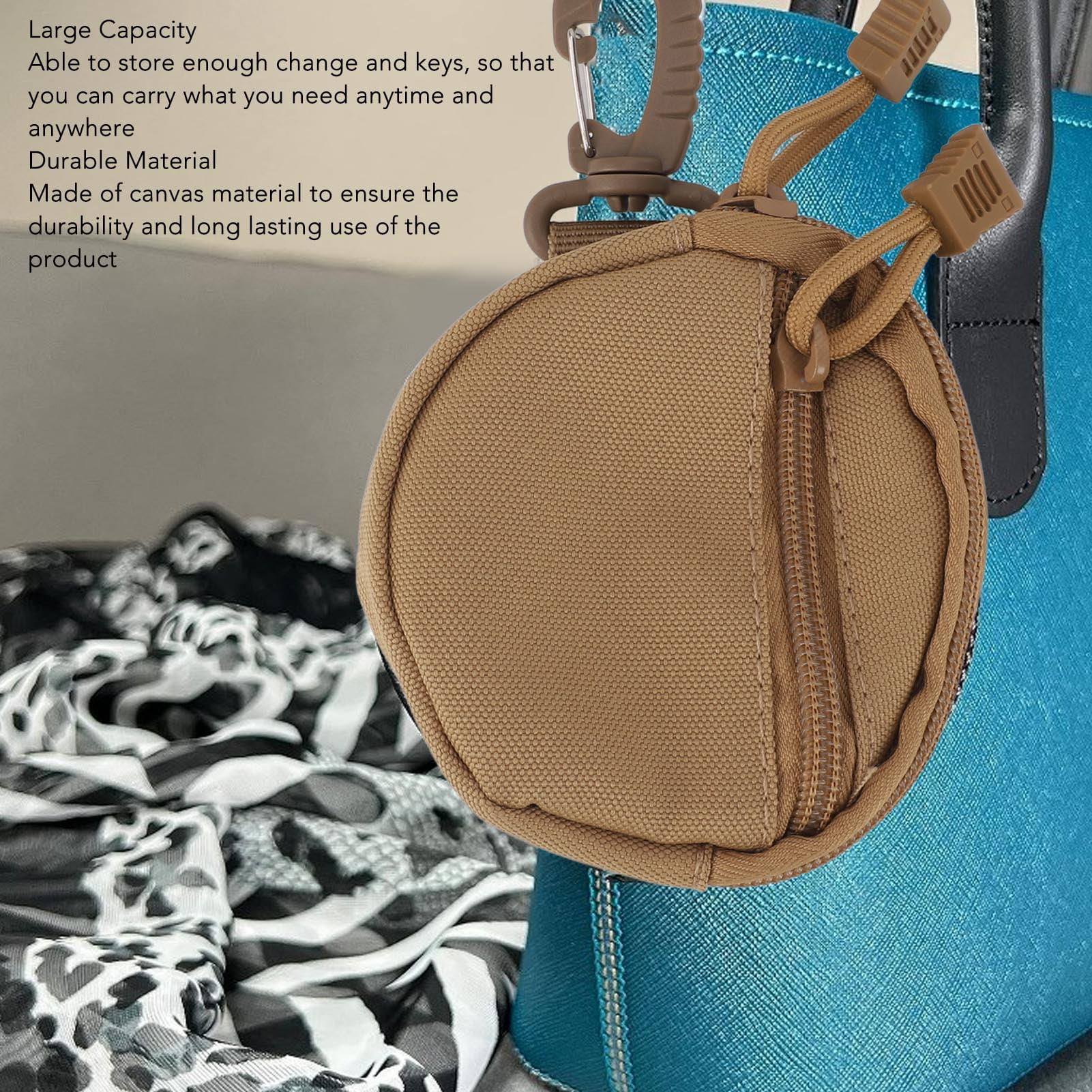 Pochette à Fermeture Éclair, Grande Capacité, Matériau Durable