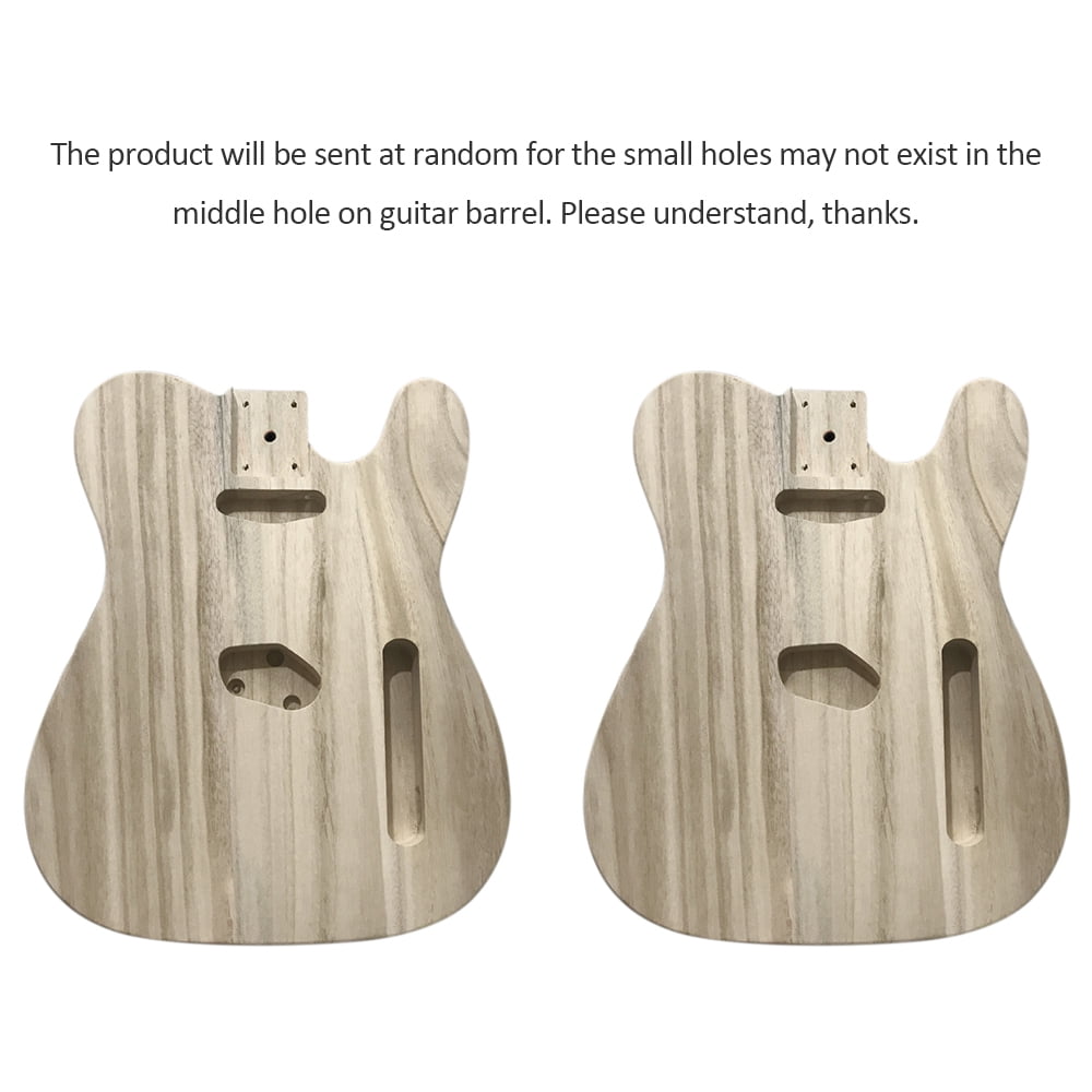 AMMOON Guitar Body,Unfinished Electric Guitar Body，Maple Wood Blank Guitar Barrel,Guitar Kits Build Your Own Electric Guitar