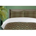thumbnail image 4 of Ambesonne Abstract Duvet Cover Sets, Oriental Damask Motifs, 2-Queen, Charcoal Grey Almond, 4 of 6