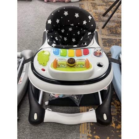 Baby Walker with Wheels, Convertible Toddler Walker with Car Design Music and Height Adjustment