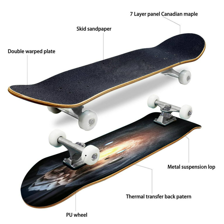 System of planets Mixed media Outdoor Skateboard Longboards 31x8 Pro Complete  Skate Board Cruiser 