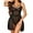Black_Star, variant on Women Lingerie Bodysuit Lace Floral Snap Crotch Chemise Nighty Nightwear