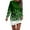 Green, variant on Fiaer Women's Christmas Themed Dresses Long Sleeve Party Tunic Dress Snowflake Graphic Winter Pullover Dress for Holiday Party Green XXL