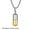 gold, variant on Women Men Hollow Pill Necklace Stainless Steel Drift Bottle Pendant-blue-pendant with chain