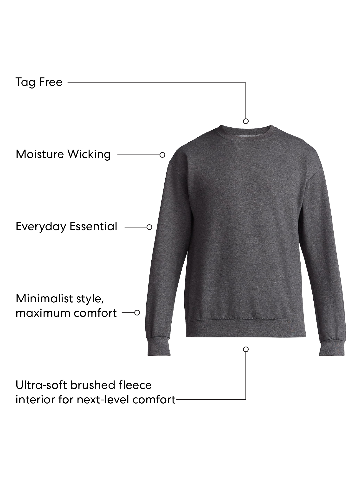 Athletic Works Men's Fleece Crewneck Sweatshirt photo 6