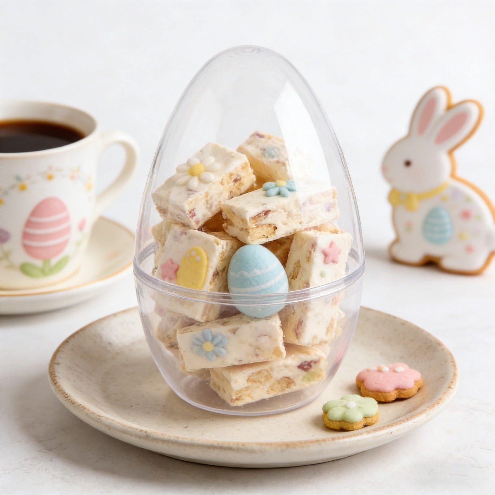 3 Pack 10 Inch Giant Clear Easter Eggs Jumbo Easter Eggs Large Fillable Transparent Easter Eggs Empty for Egg Supplies Easter Basket Goodies