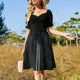 thumbnail image 4 of Vestido de manga corta con velas Kwanzaa Kinara, vestido largo para fiesta de graduación, vestidos de noche de verano para mujer., 4 of 7