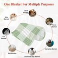 thumbnail image 6 of Sage Green Plaid Throw Blanket, Flannel Fleece Blanket with Striped Design for Couch, Spring Farmhouse Buffalo Checkered Soft Breathable All Season Plush Blankets for Sofa Office Bed 50"x60", 6 of 9