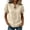 Beige, variant on DeHolifer Women's Summer Tops V-Neck Solid Color Casual Lightweight Short Sleeve Tee T-Shirts Wine M
