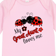 thumbnail image 4 of Inktastic My Great Aunt Loves Me with Cute Ladybugs Boys or Girls Long Sleeve Baby Bodysuit, 4 of 5
