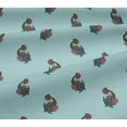 thumbnail image 5 of oneOone Georgette Viscose Fabric Leaves & Floral Block Printed Fabric 1 Yard 42 Inch Wide, 5 of 5