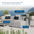 thumbnail image 2 of Modway Saybrook Outdoor Patio Upholstered 4-Piece Sectional Sofa in Gray, 2 of 13