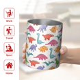 thumbnail image 5 of 12oz Coffee Tumblers Colorful Cartoon Dinosaurs Pattern Stainless Steel Vacuum Insulated Travel Tumbler Coffee Cups Mug with Lid and Straw with Cleaning Brush for Cold & Hot Drinks, 5 of 5