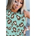thumbnail image 4 of MINT PLUS PINK - WOMEN'S CASUAL BASIC SUMMER CUTE TANK TOPS | Summer Essential | Leopard Aqua/Mint| Soft & Stylish Sleeveless Blouses for Every Occasion, 4 of 4