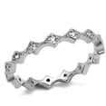 thumbnail image 1 of Alamode 3W1231-7 Women Rhodium Brass Ring with AAA Grade CZ in Clear - Size 7, 1 of 1