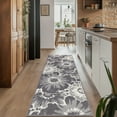 thumbnail image 2 of Findosom Runner Rug for Hallway 2x6 ft,Non-slip Machine Washable Runners Flower Floor Mats Low Pile Carpet Rug Runner with Rubber Backing for Entryway Doormat Bathroom Kitchen Laundry Room,Gray, 2 of 8