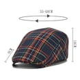 thumbnail image 3 of Fewfanhot Plaid Newsboy Cap for Men, Classic Tartan Breathable Beret Hat, Stylish Casual Driving Flat Cap for Outdoor Hunting Wedding Party Daily Wear Gift, 3 of 3